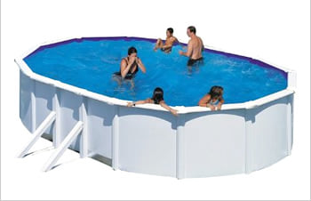 Piscina fuori terra in acciaio GRE Ovale HAITI KIT500ECO - Kit piscina: struttura
