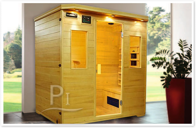 Sauna infrarossi Giada - Foto cabina ambientazione in interni