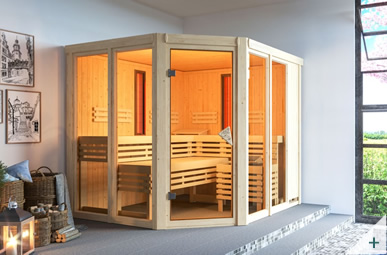 Sauna multifunzione finlandese infrarossi da interno, da casa e da centro benessere Eva: versione senza cornice LED