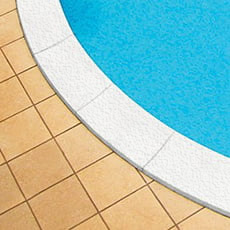 Bordo piscina color Bianco per piscina ovale Skyblue 10,00x4,16 m